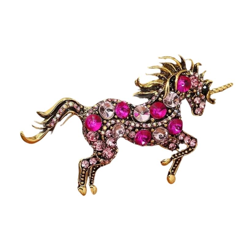 Elegant Unicorns Brooch For Women Portable Alloy Jewelry Accessory for Daily Wear and Special Occasions