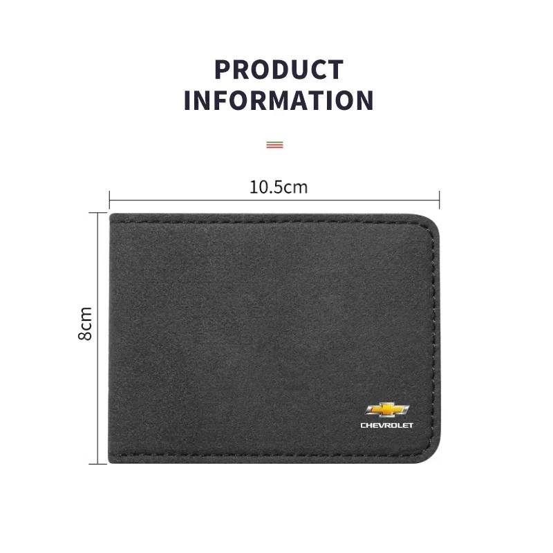 Suede Driver License Holder Ultra Thin Case ID Card Credit Card Holder For Chevrolet Cruze Aveo Captiva Lacetti Accessories