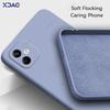 Luxury Square Liquid Cute Silicone Phone Case for Samsung Galaxy F05 Global 360 Soft Protective SamsungF05 Anti-fall Back Covers