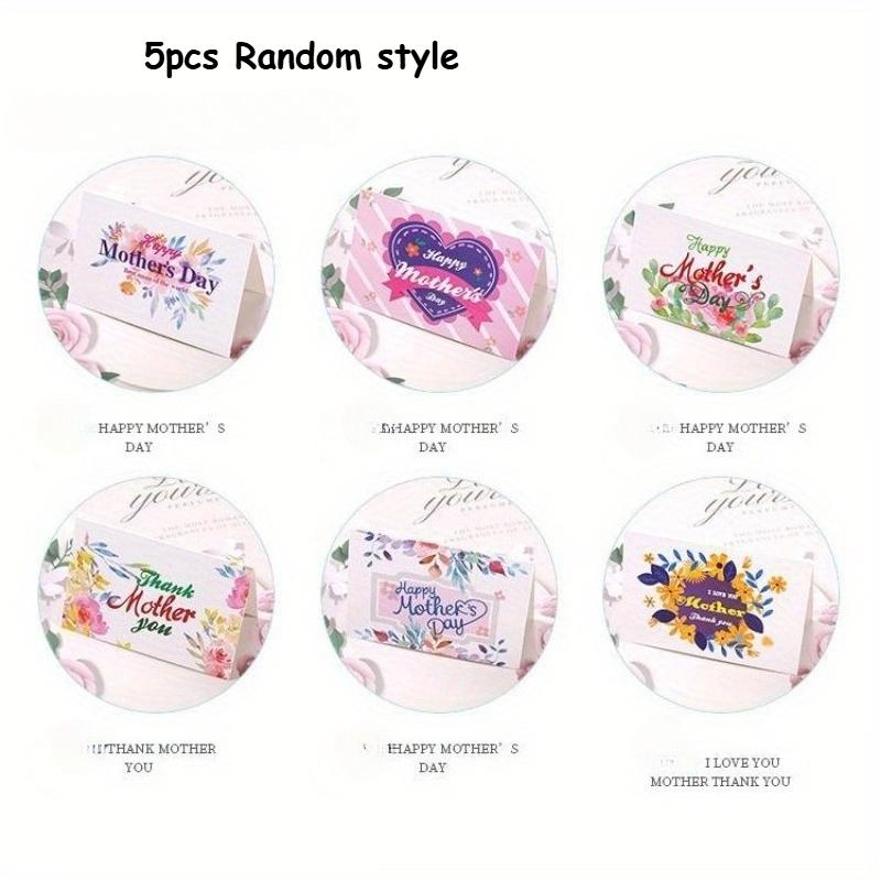 

5pcs Creative Mother s Day, Teacher s Day, Thank-You Cards, Blessing Cards, Birthday Thank-You Cards for Fresh Flower Shops