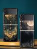 Fashion Starry Sky Stars Hard PC Phone Case For Samsung Galaxy Z Flip 7 6 5 4 Black Cover For Galaxy Z Flip 3 Foldable Funda Bag