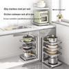 Shuaishi Edelstahl Mehrstöckiger Küchen-Topf-Aufbewahrungsständer