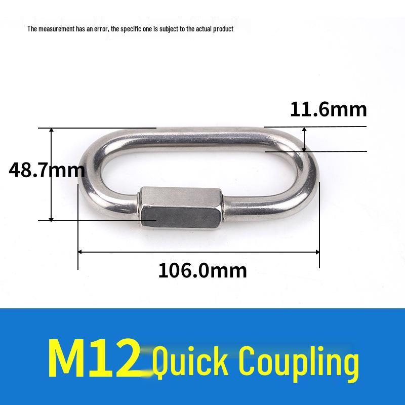 304 Stainless Steel Quick Link Carabiner Ring M3.5-M12