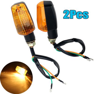 2 Stück Motorrad Blinkleuchten LED Blinker Leuchten Bernstein Lampe Universal Motorrad Hinten Heck Blinker Indicator Rücklicht 12V