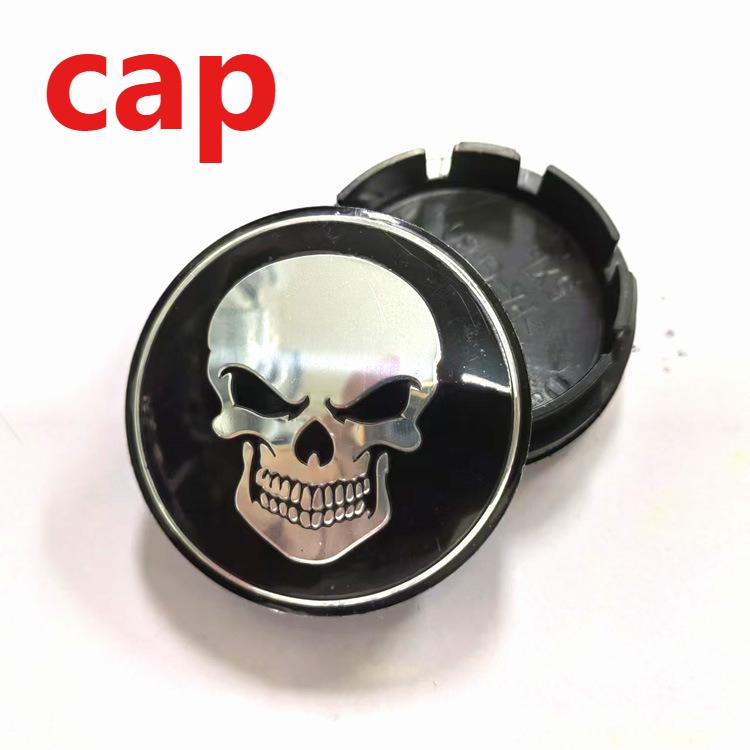 4pcs 56mm 60mm Skull Head Car Wheel Hub Center Cover or Stickers for automobiles motorcycles SUV Fashion decorative accessories