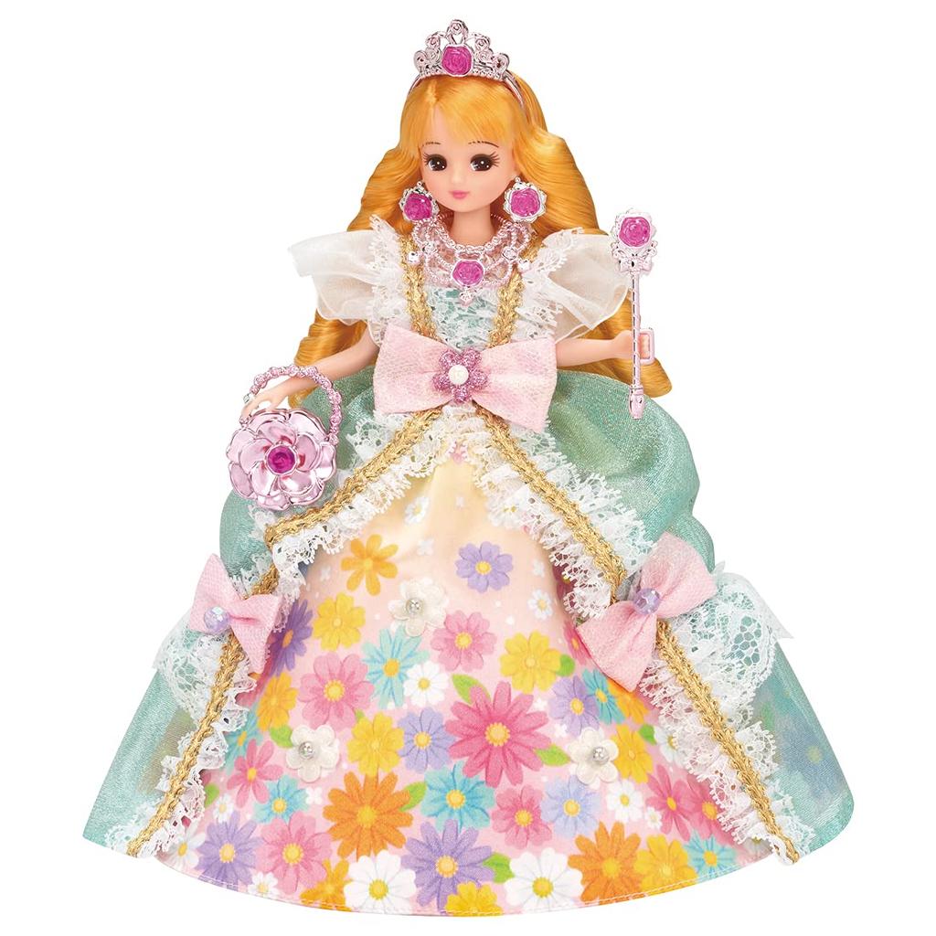TAKARA TOMY Licca-chan Princess Flower Garden Dreaming Dress-Up Set, Pretend Play Fashion Toy, Ages 3 and Up