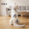Cat Clothes Recovery Suit, Soft Cotton Clothing, Cute Cartoon Print Four-Leg Clothes, Lightweight Wear After Surgery Apparel for Female Male