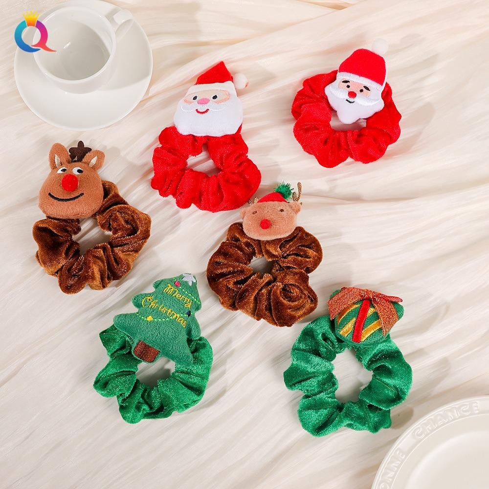 1 Pcs Christmas Headdress Plush Large Intestine Headband with High-end Feeling, Tied Hair Headband