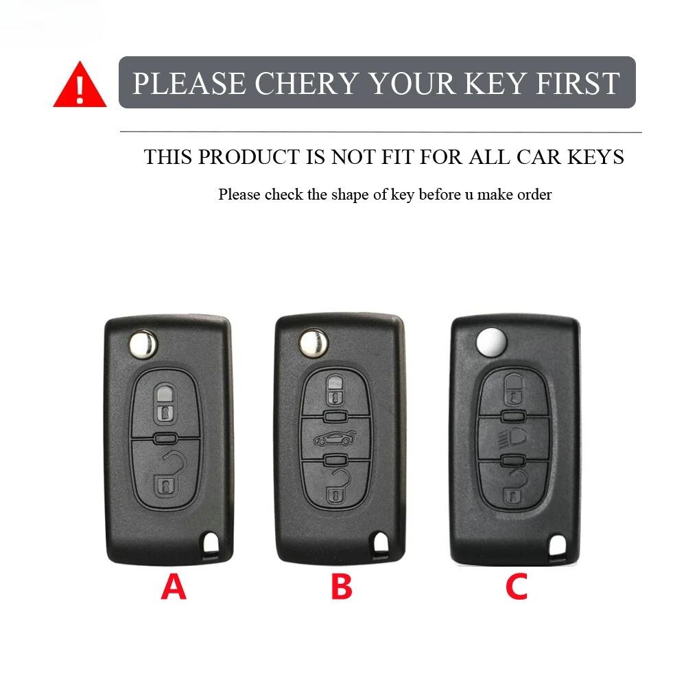 Fashion TPU Car Flip Key Case Cover Bag for Peugeot 107 207 307 308 407 607 3008 5008 Citroen Xsara Picasso C5 C6 C8 Accessories