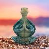 ER05604 Meeresschildkrötenfigur Meditierende Schildkrötenstatue Zen Yoga Schildkröten Miniaturskulptur Meeresschildkröten Harzornament Hausgarten