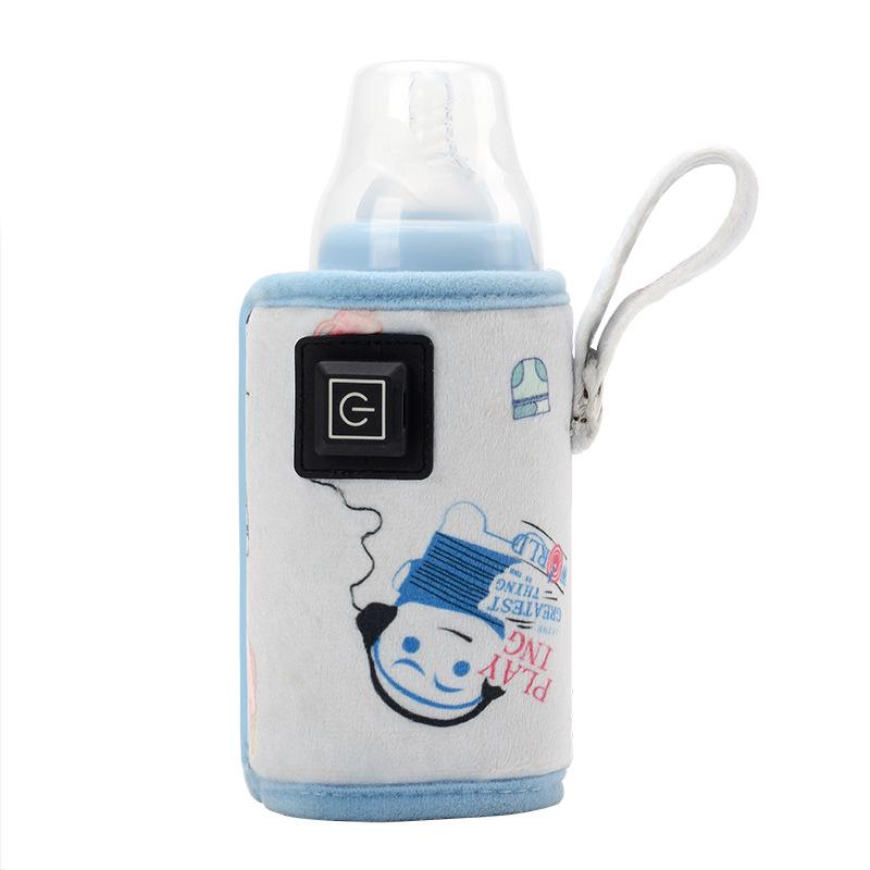 USB Heated Insulated Baby Bottle Warmer & Protective Sleeve for Outdoor and Car Use