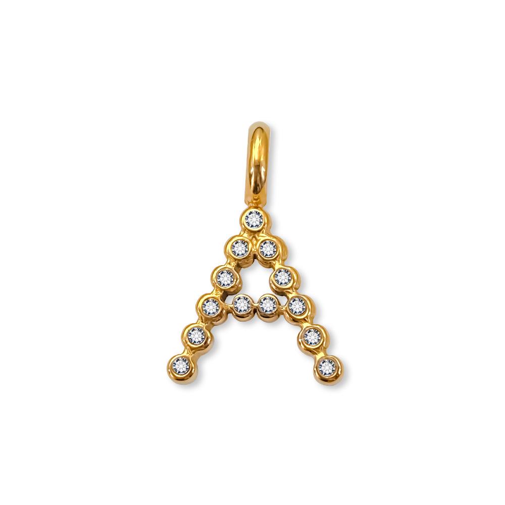 Chihang Fashion English Letter Zirconia Pendant Necklace - DIY 26 Letter Accessories