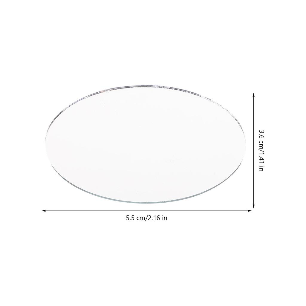 20 Pezzi Lente Specchio Forma Ovale per Specchio Trucco Fai da Te Mini Piccolo Ovale Lente Trasparente Uso Portatile Artigianato Regalo