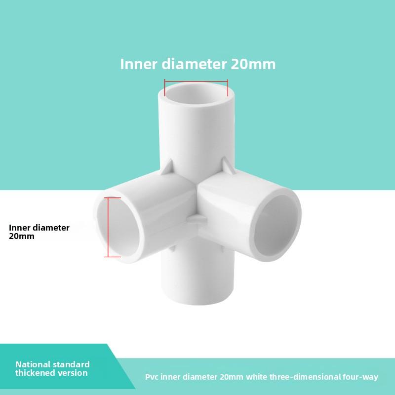 1Pc PVC Pipe Connectors Inside Diameter 20/25/32mm Elbow Tee 4 5 6 Ways Fittings Water Supply Pipe Fittings Equal Connectors