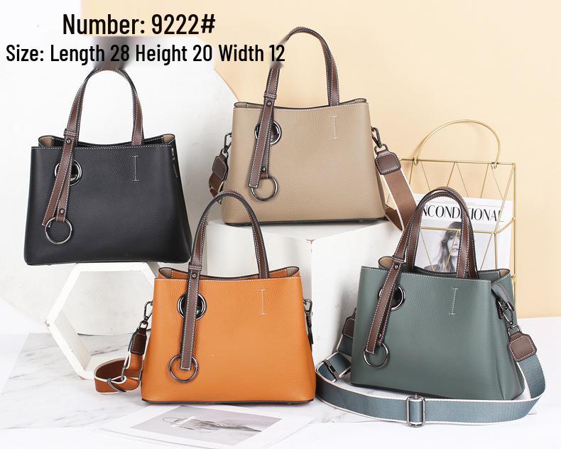 Genuine Leather Women's Versatile Crossbody Shoulder Bag, Top Grain Cowhide Handbag 2023