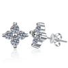 0.8ct D Color Moissanite Stud Earrings For Women Top Quality 100% 925 Silver Sparkling Wedding Jewelry