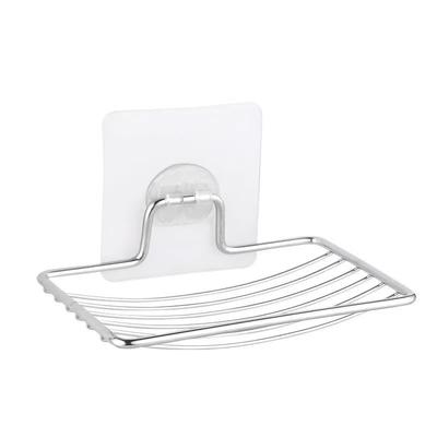 Soap Rack Wall-Mounted Soap Holder Stainless Steel Rack Bathroom Self Adhesive