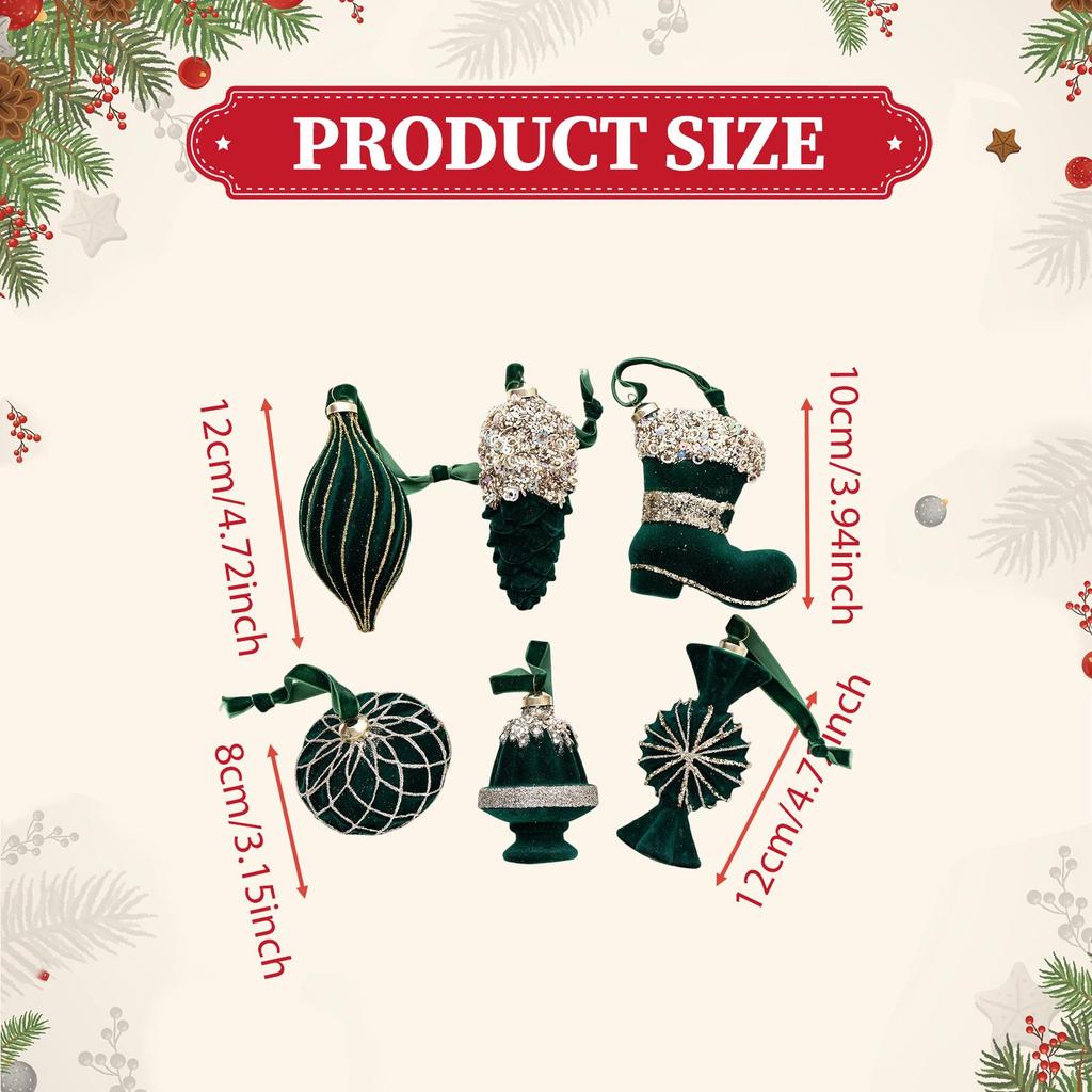 6 Pieces Christmas Hanging Ornaments for Party Supplies Thanksgiving Wedding