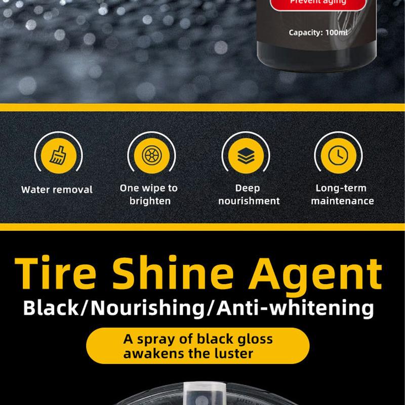 Tire Shine Spray 100ml High Shine Tire Spray Wheel Dressing Cleaner Tire Coating Tire And Wheel Care For Cars Trucks SUVs RVs