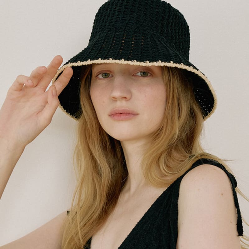 

MAD FACTORY wide bucket hat - black black