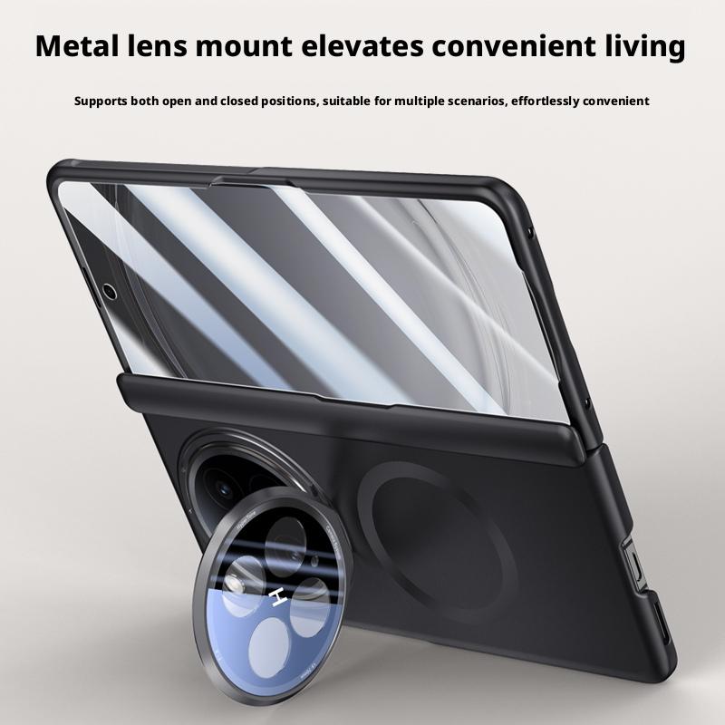 Matte Skin-Friendly Case For Oppo Find N6 Magnetic Folding Hinge Lens Holder All Inclusive Shockproof Case Cover