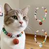 World Cup Theme Pet Necklace for Cat Dog Sports Themed Collar with Football Basketball Pattern Party Festival Decoration Adjustable Pet Accessory