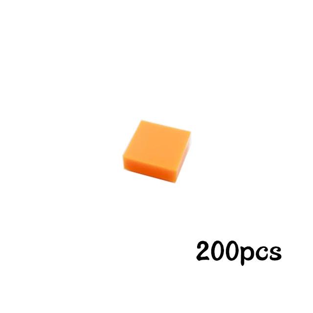 200Pcs 1x1 Flat Tile Smooth Building Blocks Bulk Add-Ons MY OWN CREATION Blocks 3070 Particles Construction Fitting Brand Kid Playthings