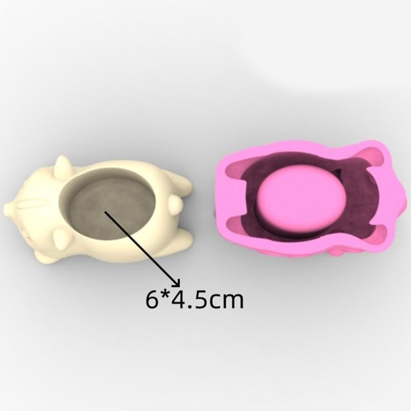 Gardening Pots Mold Succulent Plant Pots Mould Animal Shape Silicone Concrete Casting Mold for Epoxy Resin and Pen Holder