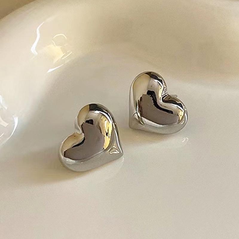 

Accessories Shiny Peach Heart Hoop Earrings Korean Fashion Crystal Love Earrings for Women Punk Aesthetic Vintage Jewelry