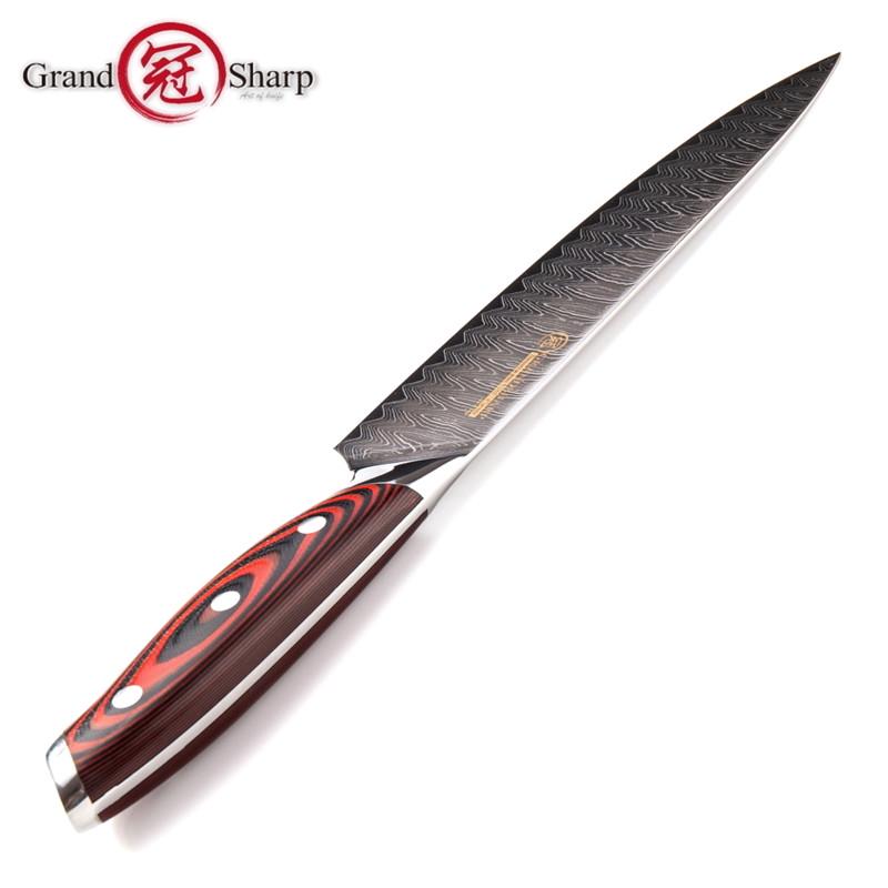 8'' Japanese Kitchen Knives 67 Layers Vg10 Damascus Steel Chef Knife Meat Vegetable Multi Cooking Tools Gift Box GRANDSHARP
