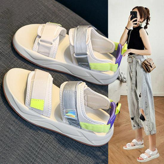 2025 Thailand Women's Thick-Soled Outdoor Beach Platform Slippers with Holes