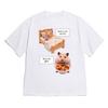 Funny Hamster in Burger Graphic Tshirt Korean Aesthetic Short Sleeve for WOMEN Unisex Black Crew Neck Tee with Korean Quote Y2k