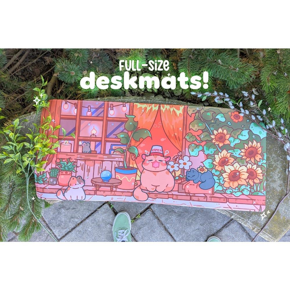 Deskmat Cat Cottage Mousepad Alfombrillas Para Escritorio Pc Accessories Tapis De Souris Decorao Setup Gamer