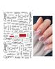 Autocollants 3D pour Nail Art, lignes ondulées abstraites colorées, décalcomanies à fleurs et feuilles florales, décoration d'ongles