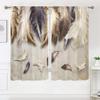 2 Pieces, Feather Curtains - Semi Blackout - Suitable for Living Room, Bedroom, Kitchen, Home Decoration