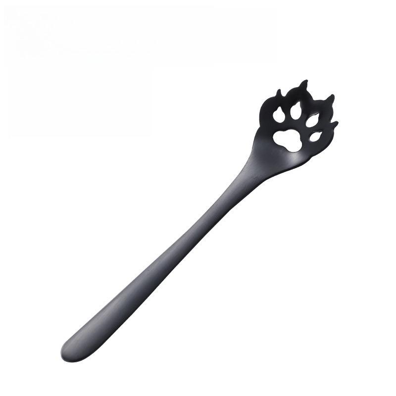 Cat Paw Spoon Stainless Steel Coffee Spoons Teaspoon Bar Kitchen Stirring Spoon
