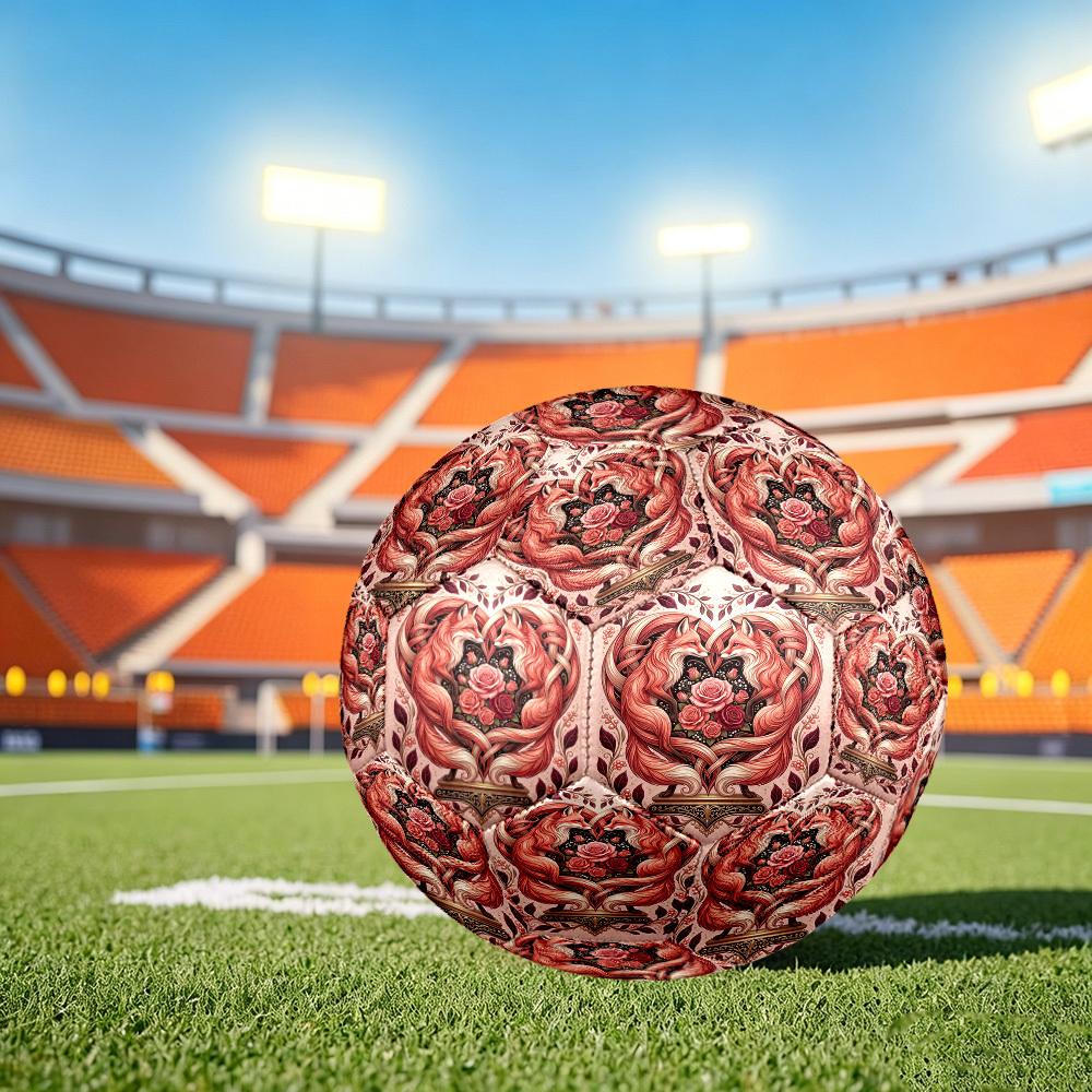 1pc Heart Foxes Size 5 Soccer Ball Professional Match Training Football Indoor &Outdoor Sports Ball Training Ball Lightweight Durable y66 Size 5