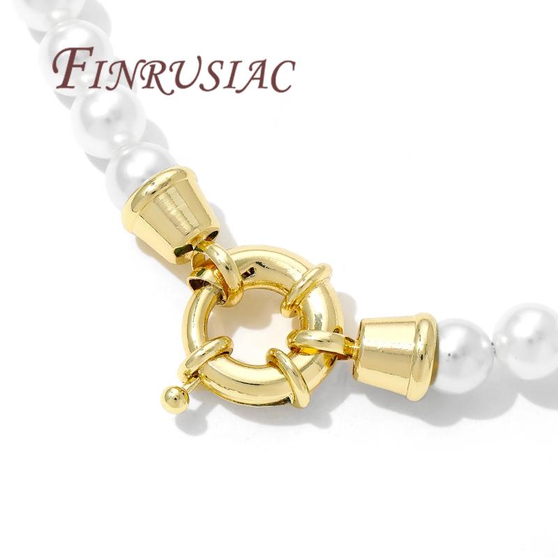 18K Gold Plated Sailor Clasps,Round Spring Clasps For Jewelry,Connector For Bracelets Accessories,DIY Jewelry Making Supplies