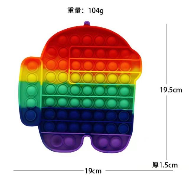 Pop Its Bigest Antistress Push Pop Bubble 10-85cm Fidget Toys Popite  Luminous Large Simpl Dimmer Figet Toy Kids Tie Dye Game – buy at low prices  in