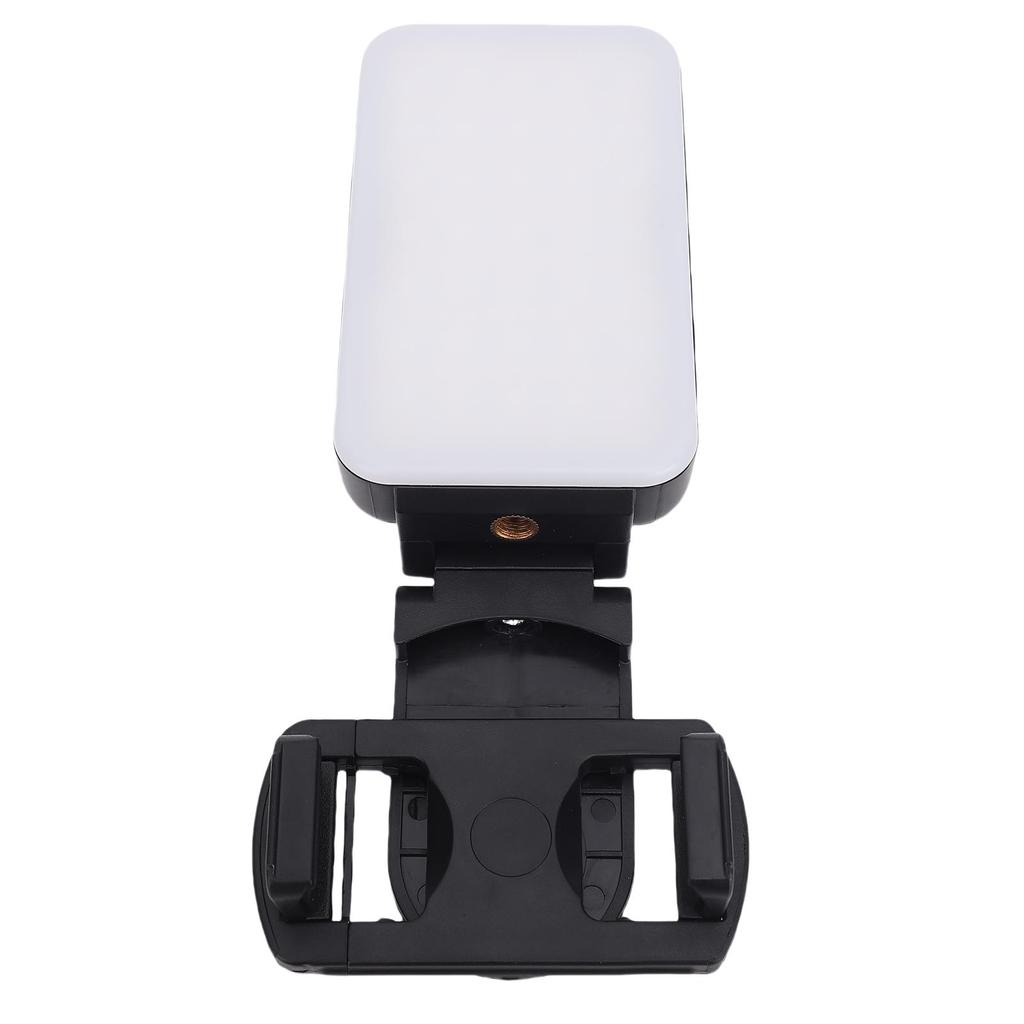RGB LED Video Light for Phone with Back Clip Rotating 5 Color Temperature 2000mAh Battery Portable Full Color Selfie