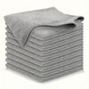 1/5/10-Pack Ultra-Fine Fiber Kitchen Towels - Light Gray Absorbent Cleaning Cloths, Streak-Free &Lint-Free for Dishes & Surfaces