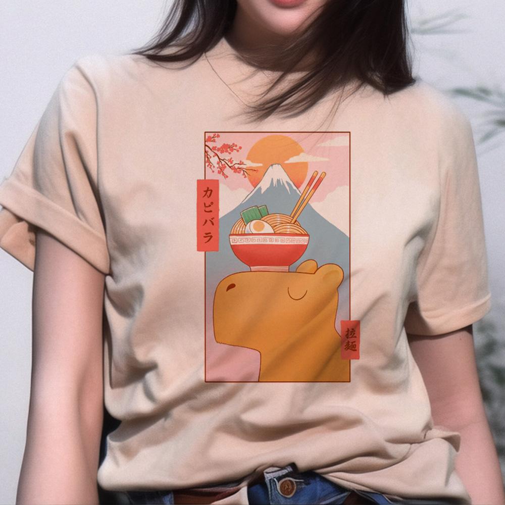 Capybara Top Women Graphic Summer Anime Tshirts feUnisex Comic Funny Unisexga Clothing