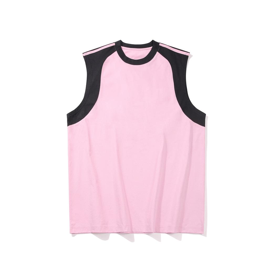 Men's Sleeveless Round-Neck T-Shirt Men's Casual Loose-Fit Tank Top Men's Top