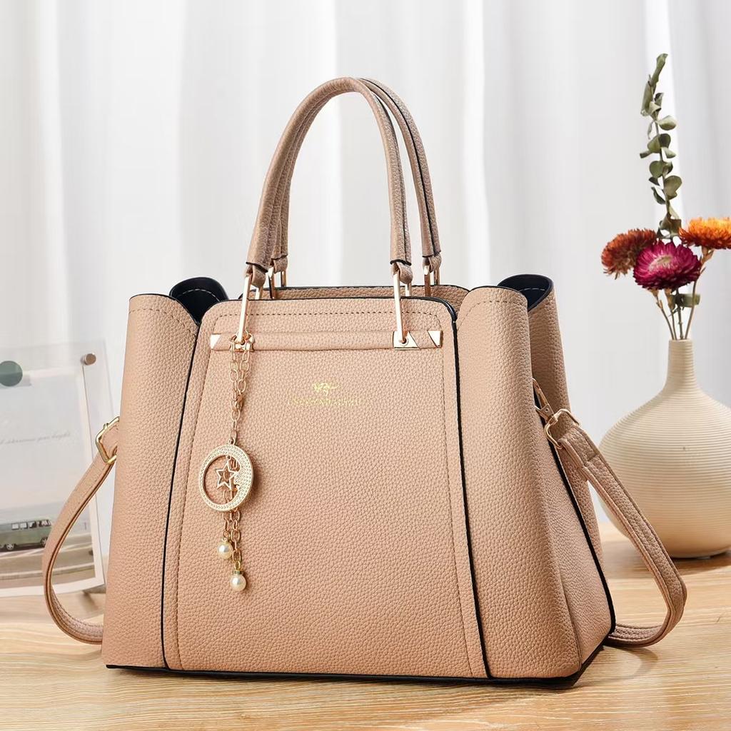 New Macaron Fashionable Handbag High-Precision Multi-Layer Large Capacity Shoulder Bag Light Luxury Tote Crossbody Bag