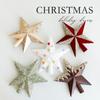 Colorful Christmas Tree Topper Star Plastic Reusable Tree Topper Pentagram Glitter Christmas Tree Ornament