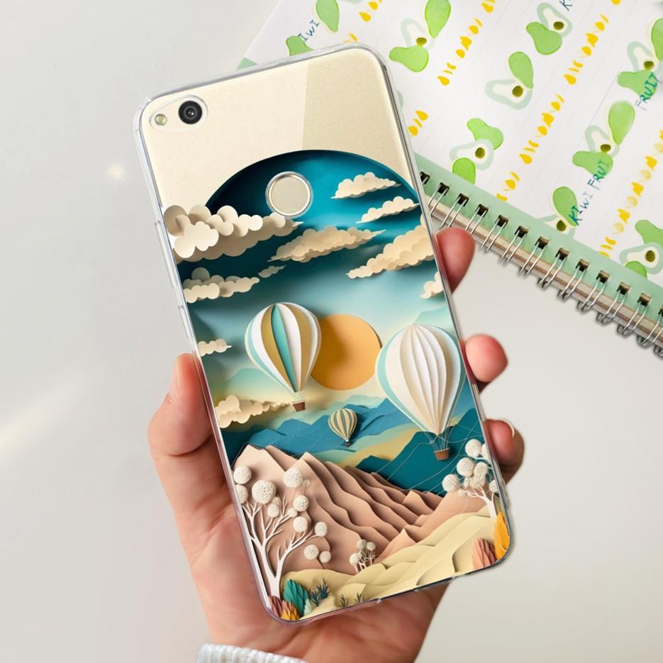 For Huawei P8 Lite 2017 Case Honor 8 Lite Luxury Painted Cover Clear Silicone Soft TPU Phone Case For Huawei GR3 2017 Back Cover