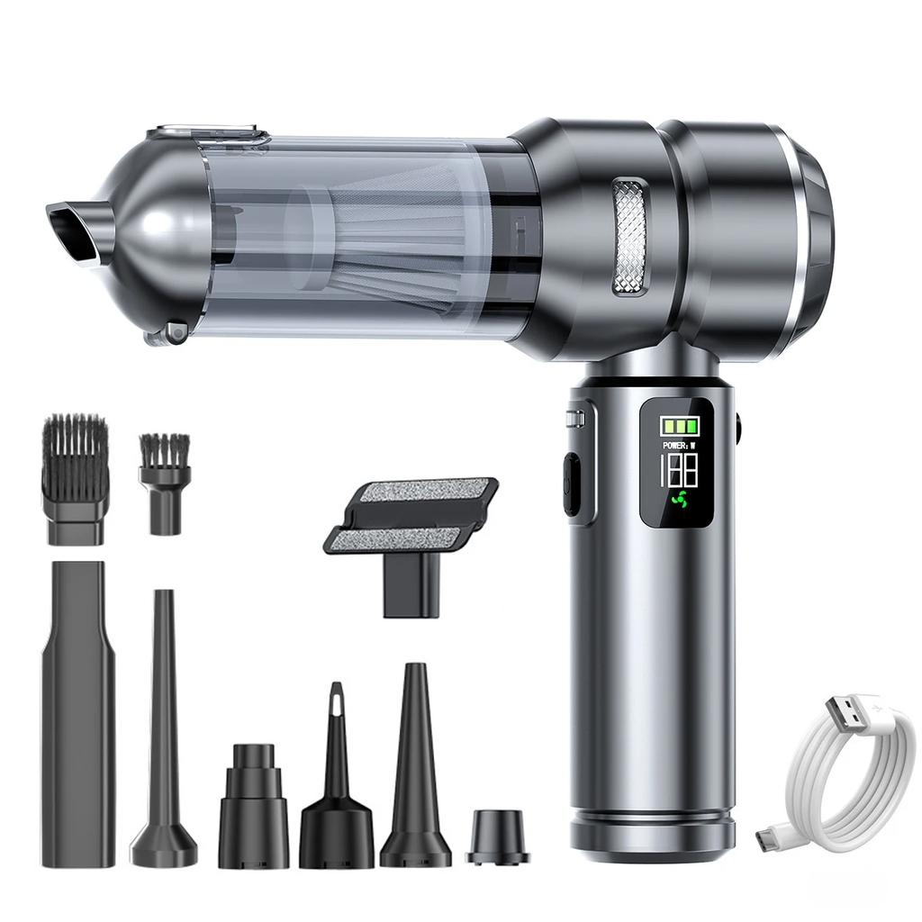 Car Vacuum LEDlamp Cleaner Powerful Mini 98000PA Cordless Portable Vacuum Cleaner for Home Appliance Handheld Blower Car Cleaner