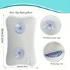 Bath Pillow with Easy-Dry Hook, Neck Support, 2 Anti-Slip Suction Cups