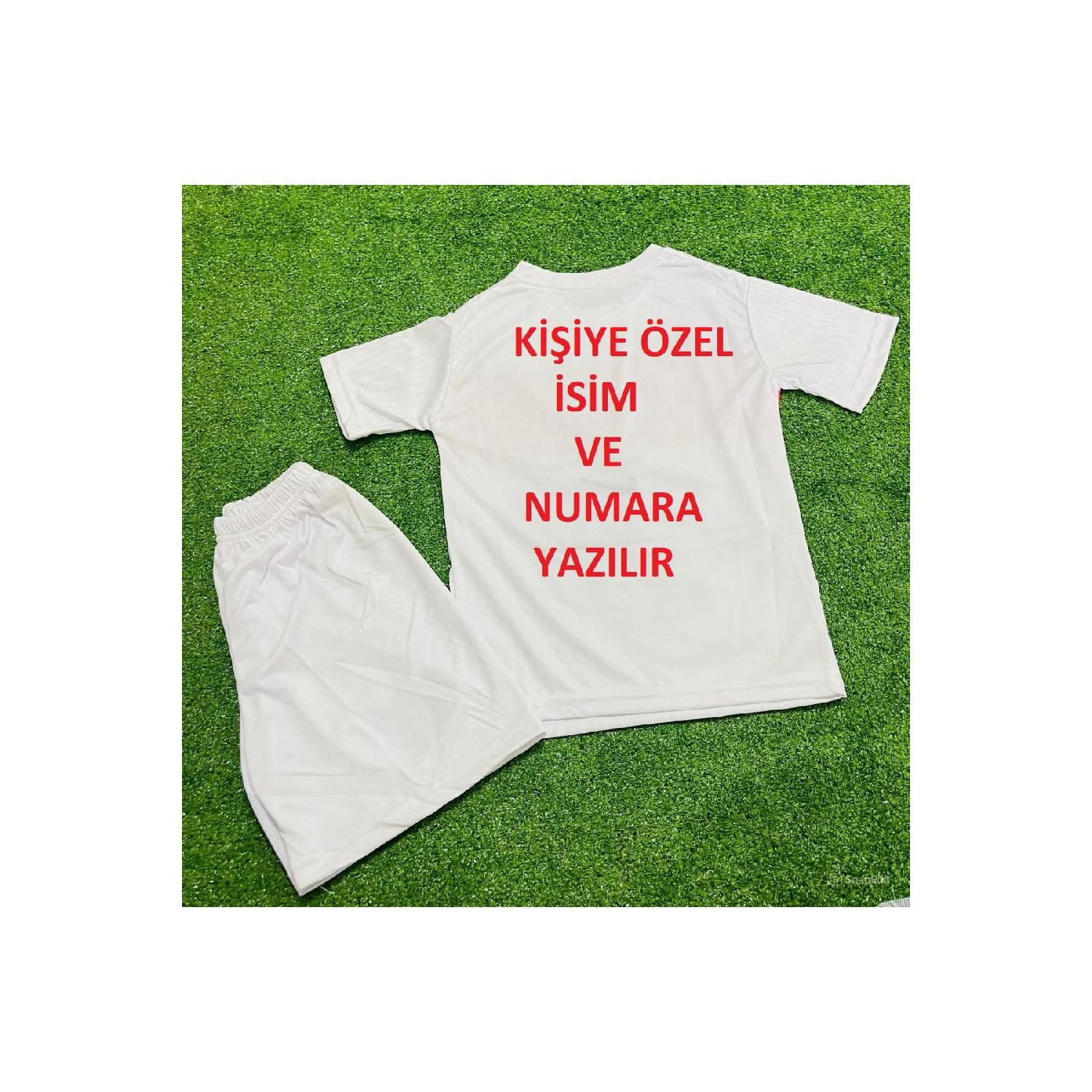 

Персонализированная детская майка национальной сборной Trkiye, белая команда 2024/25, новый сезон 23 3-4 Yaş чистый