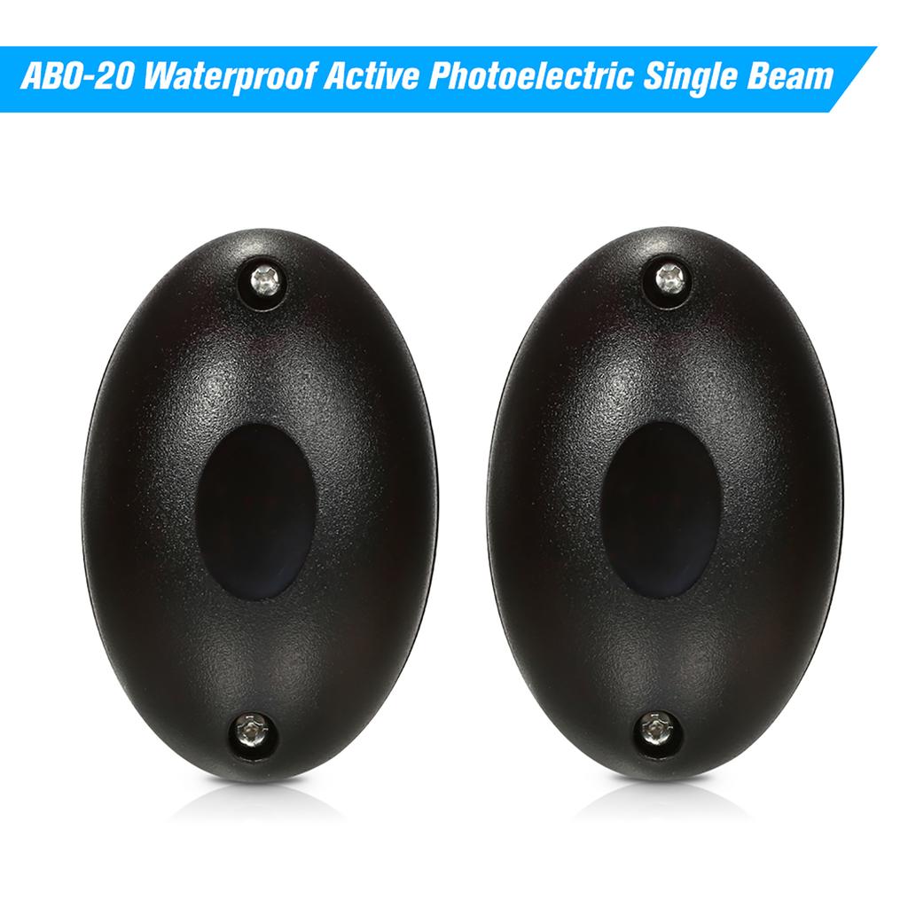 ABO 20 Waterproof Active Photoelectric Single Beam Infrared Sensor Barrier Detector for Gate Door Window Burglar Alarm